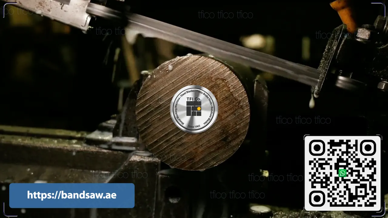 Large-diameter solid bar on a horizontal bandsaw